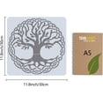 thumbnail image 2 of Plantillas grandes de árbol de la vida de 30 x 30 cm, nudo celta triquetra redondo, dibujo de plástico, plantillas de árboles reciclados, 2 of 9