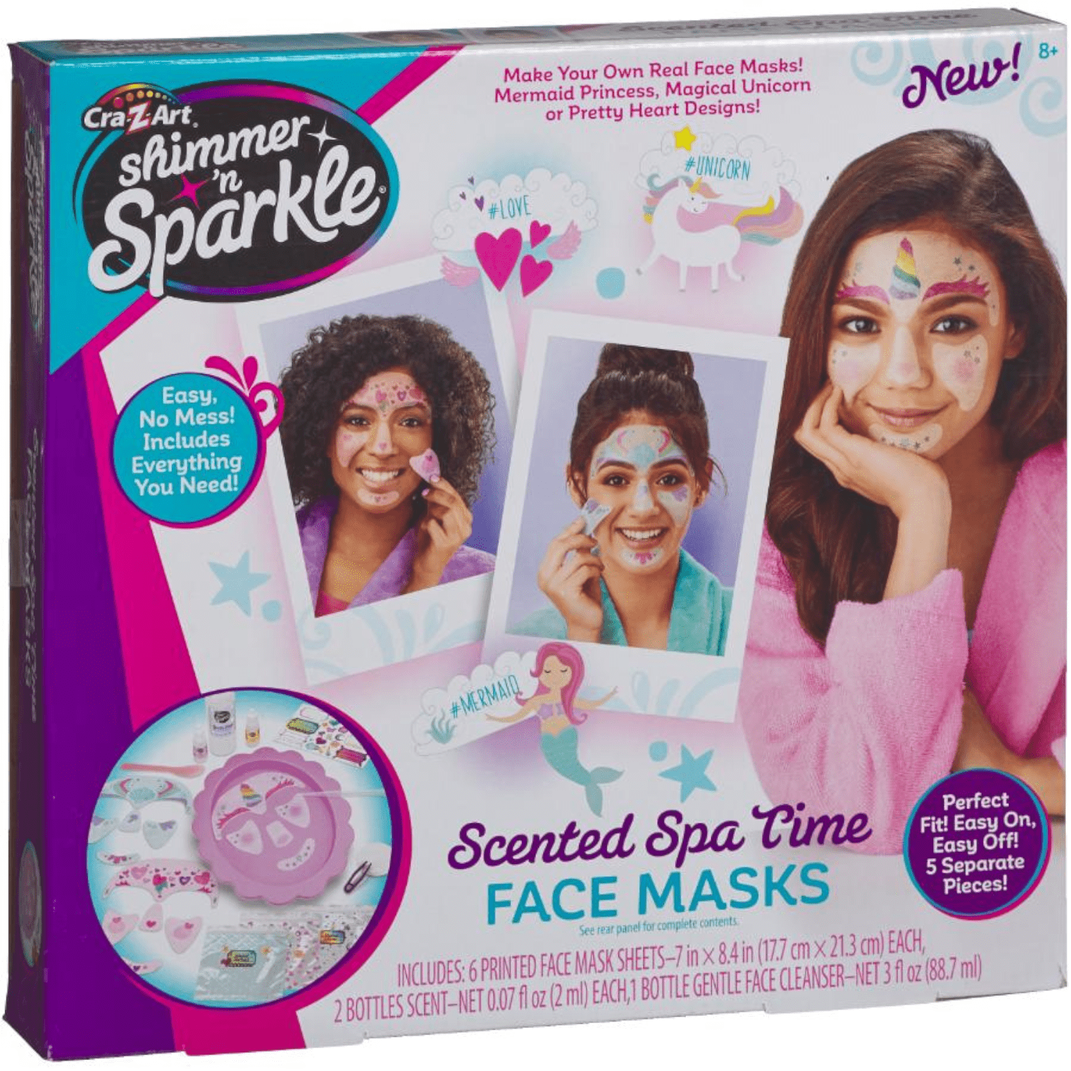 Cra Z Art 17850 Shimmer and Sparkle Scented Spa Time Face Masks