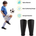 thumbnail image 4 of 1 Par Fútbol Shin Guards Mangas Tallas Espinilla Cubren Calcetines Protección (s) Blancos, 4 of 6