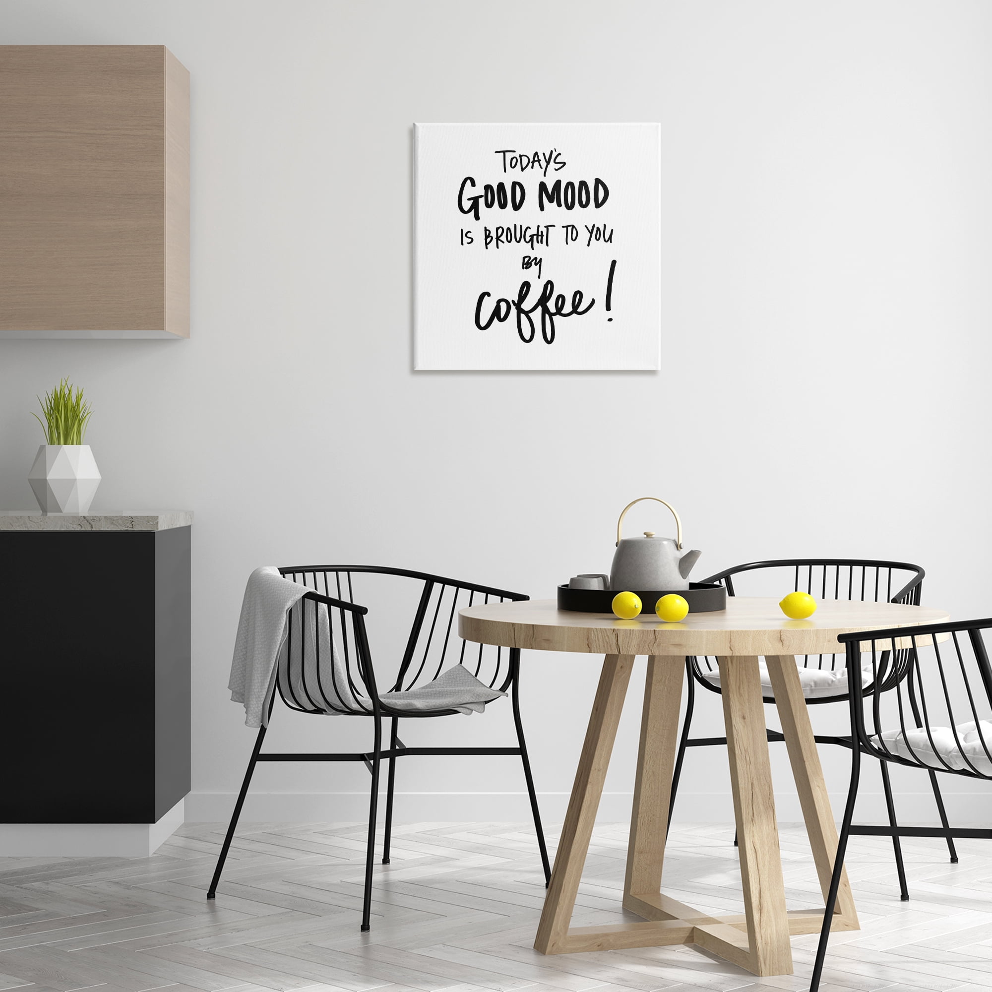 Stupell Industries Good Mood by Coffee Food & Beverage Painting Wrapped Canvas Art Print Wall Art, 24 x 24