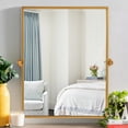 thumbnail image 3 of Arched Wall Mirror Small Arch Mirror Right Angle Mirror 38"x26",Gold,Iron, 3 of 6
