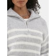 thumbnail image 4 of No Boundaries Half Zip Mock Neck Sweater, Midweight, Women’s, 4 of 5