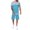 Sky Blue, variant on JLFKNG Fashion Men's 2Pcs Outfits Patchwork Color Short Sleeve T Shirts And Shorts With Elastic Waist Drawstring Breathable Casual Loose Fit Comfy Summer Clothes