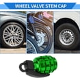 thumbnail image 3 of Unique Bargains 5 Pcs Tire Valve Stem Caps 35x16MM Car Wheel Valve Cap Universal for Car Bike Aluminum Alloy Green, 3 of 7