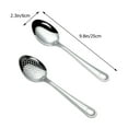 thumbnail image 4 of 2Pcs Stainless Steel Long Handle Slotted Spoon Portable Serving Utensil Buffet Supply, 4 of 8