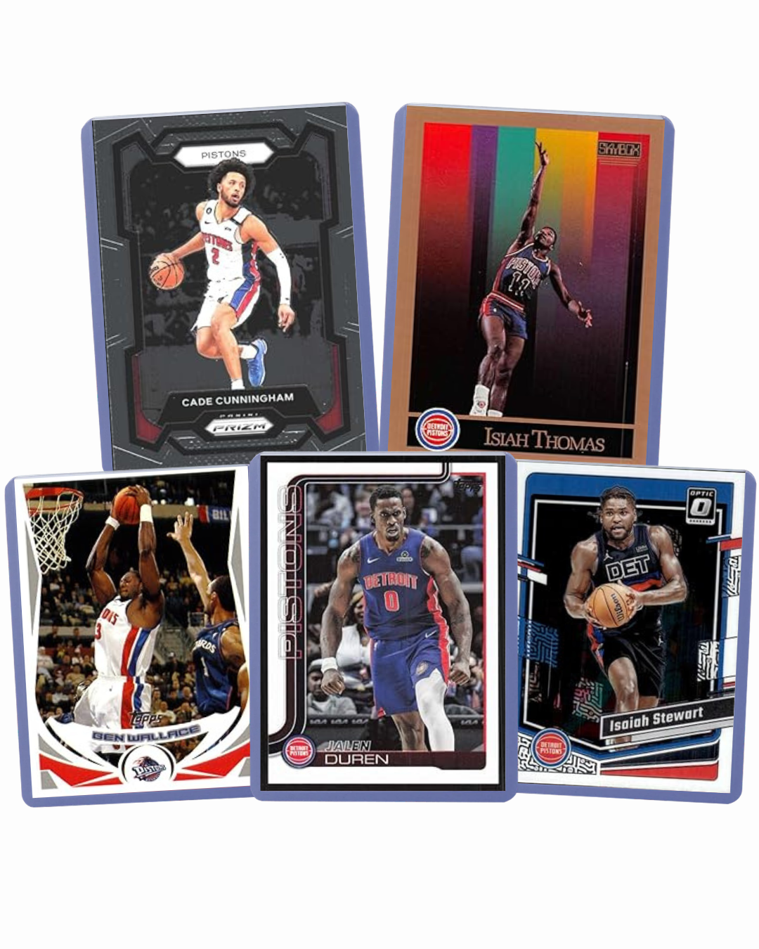 Detroit Pistons Dream Team; Star Players 5-Card Lot (Past + Present)