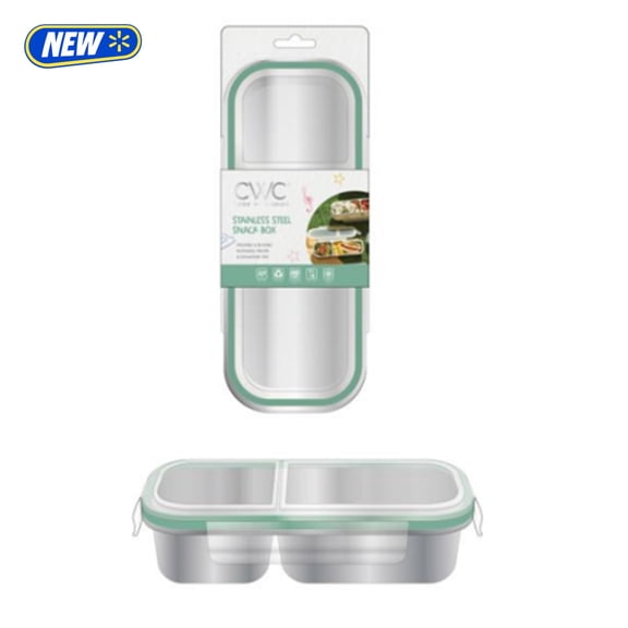 Cook With Color Stainless Steel Snack Pod with Dual Compartments, Green