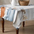 thumbnail image 4 of Blue Thanksgiving Fall Table Cloth Waterproof Tablecloths, Blue Pumpkin Eucalyptus Wood Grain Tablecloth Dining Table Cover for Kitchen Party Tabletop Outdoor, Square Tablecloth 60x60 Inch, 4 of 9