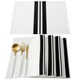 thumbnail image 2 of Black White Strips Table Runner Home Wedding Decor Table Flag Mat Table Centerpieces Decoration Party Dining Long Tablecloth, 2 of 6