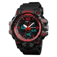 thumbnail image 2 of Reloj impermeable con pantalla dual, luz de fondo, esfera redonda, deportes, reloj de pulsera digital, alarma, cronómetro, 2 of 2