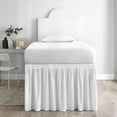 thumbnail image 7 of Mdesiwst Ruffled Bed Skirt Solid Color Wear Resistant Washable Non-Fading Extra Long College Dorm Room Queen Bed Skirt, 7 of 7