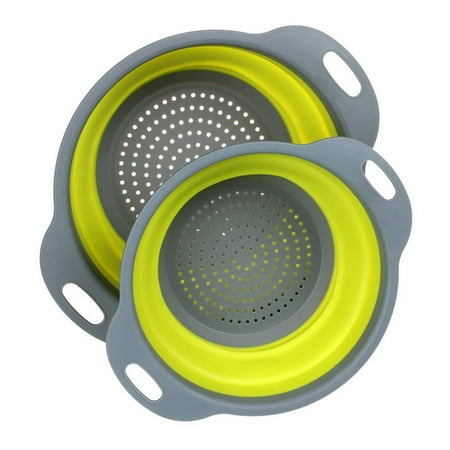 Multifunction Kitchen Collapsible Silicone Colander Fruit Vegetable ...