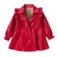 thumbnail image 1 of Gibobby Chaqueta de invierno para niñosChaqueta de vestir de cuero PU de manga larga de retazos para niños pequeños y niñas, abrigos de invierno, ropa ex(Rojo, 5-6 Años), 1 of 5