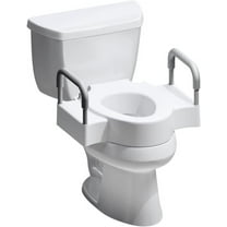 Bemis 4.5" Raised Toilet Seat with Dual Lock and Security Arms White