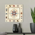 thumbnail image 3 of Great Big Canvas "Compass Rose"  by Avery Tillmon Gray Blue Burgundy coastal  Wrapped Canvas Print Wall Artwork, 3 of 7