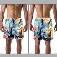 thumbnail image 3 of luoweisi Men's Beach Shorts Quick Dry Swim Trunks with Mesh Lining Abstract Rhinoceros XL, 3 of 5