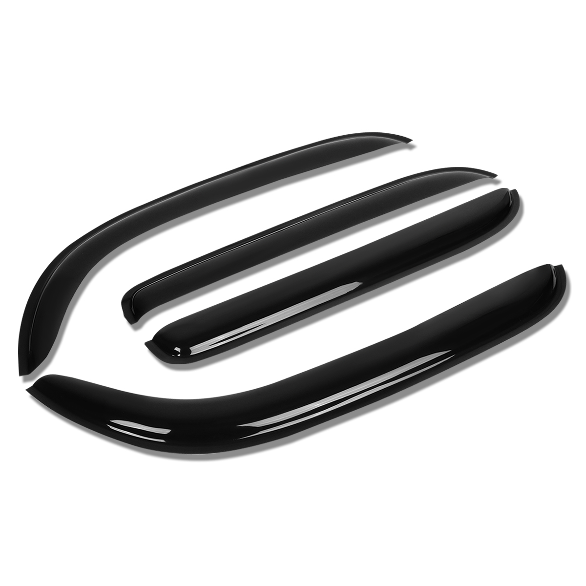 Dark Smoke DNA MOTORING WVS-003 4pcs Window Vent Visor Deflector Rain Guard