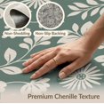 thumbnail image 6 of ODIKA 3'x5' Greenish Floral Elegance with Botanical Washable Accent Rug Timeless Design Blends Classic and Contemporary for Bedside, Nursery Room, Pet Friendly & Non-Shedding, 6 of 7