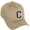 Khaki, variant on Daxton Classic 3D Varsity White Black Initial A to Z Letters Baseball Cap Dad Hat, Black Hat Letter O