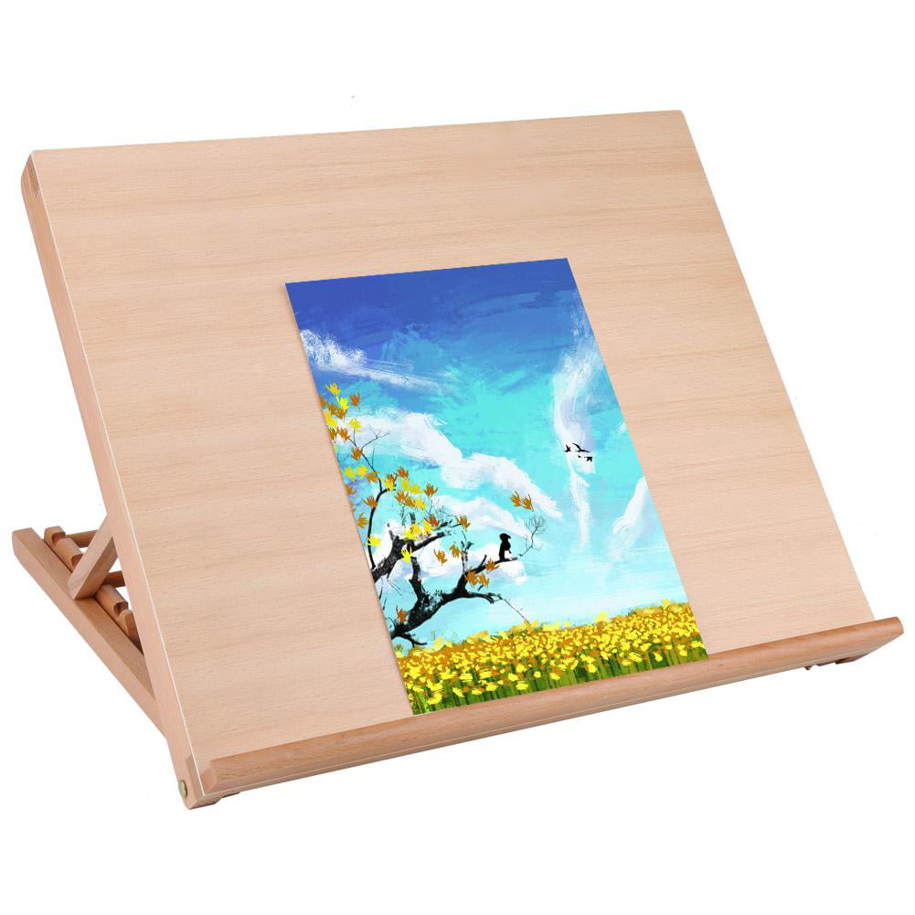 WALFRONT Desk Drawing Board, 1pc Ajustable Solid Wood Painting Board