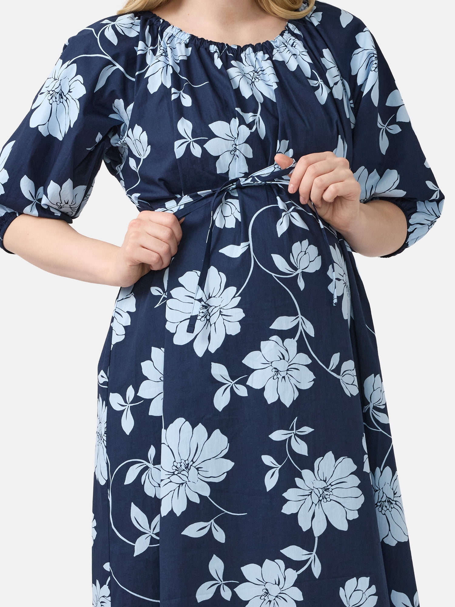 Ingrid & Isabel For Every Belly Women's Maternity Maternity Easy Midi Dress, Sizes S-XXL