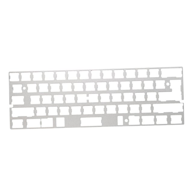 Placa de posicionamiento placa de aluminio anodizado Universal placa dividida montada para GH60 PCB 60% teclado DIY para estabilizadores , Plata Hugo Placa de la placa de posicionamiento