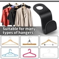 thumbnail image 4 of Ganchos conectores para perchas de ropa, 50 piezas de perchas en cascada, clips extensores para perchas, organizador de armario para ahorrar espacio(Negro), 4 of 4