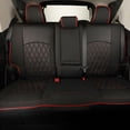 thumbnail image 3 of Custom Fit Bronco Sport Car Seat Covers for Ford Bronco Sport Base,Big Bend,Heritage 2021 2022 2023 - Breathable Leather Auto Seat Covers(Full Set,Black with Red Trim), 3 of 5
