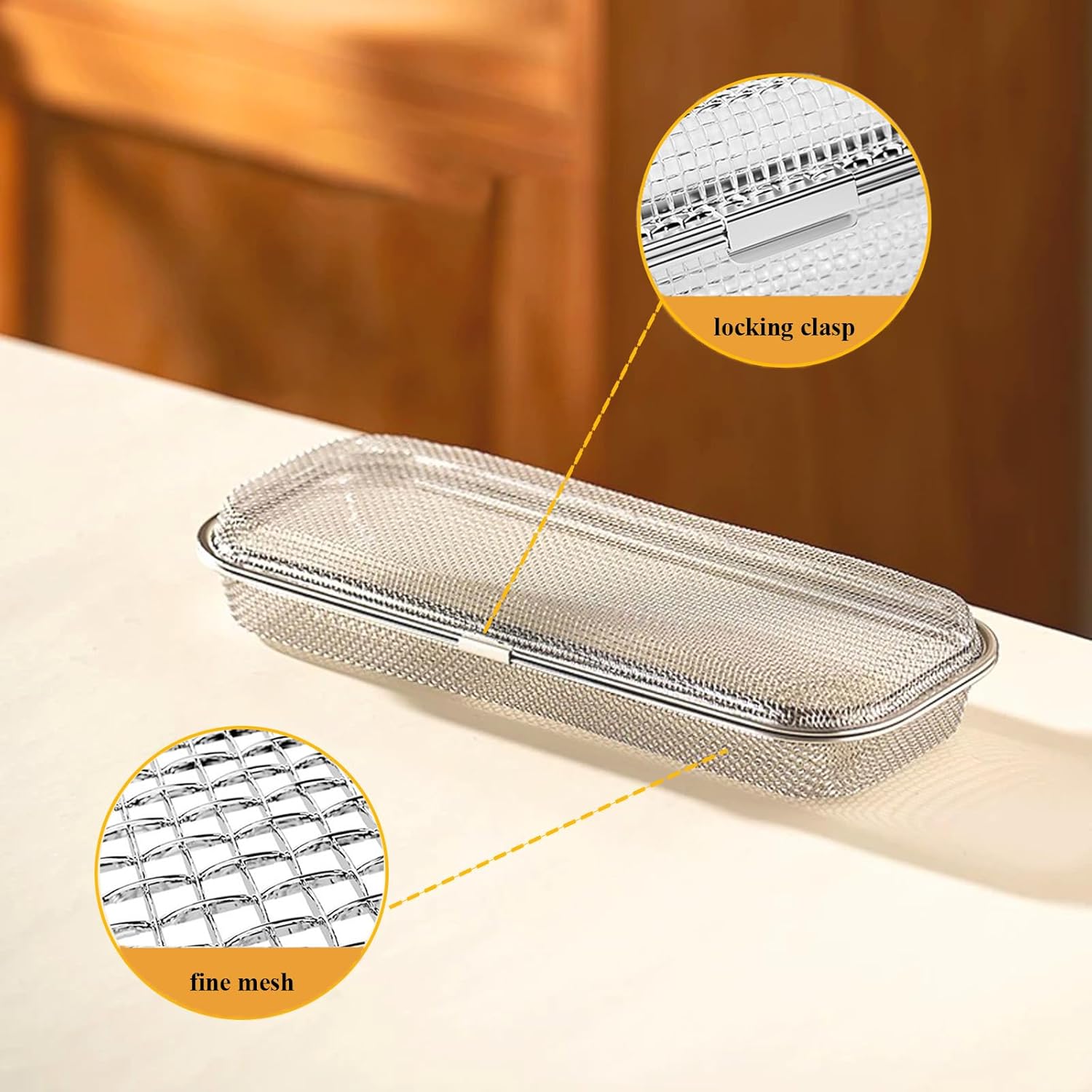 ABPETE Dishwasher Basket for Small Items, Stainless Steel Chopstick Holder for Dishwasher, Dishwasher Silverware Basket