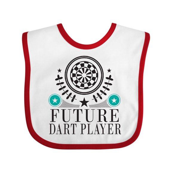 Inktastic Future Dart Player Dart Board Boys or Girls Baby Bib