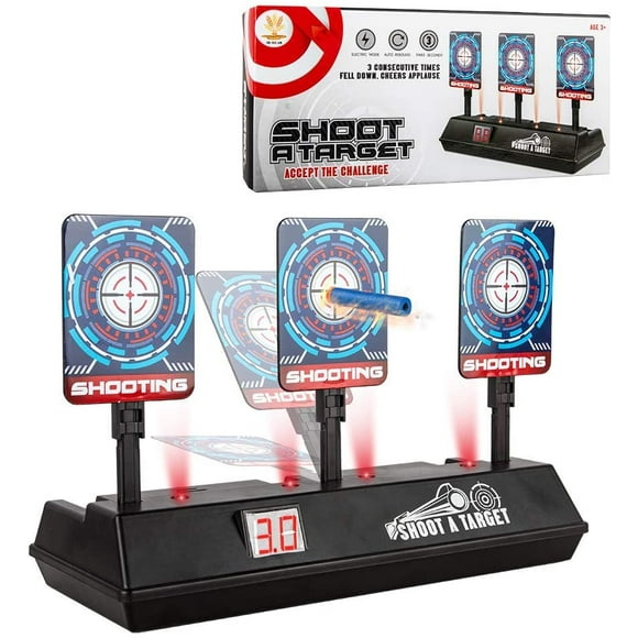 Upgraded Nerf Compatible Target, Auto Reset Electric Shooting Targets, Auto Recovery Accessory for Nerf All Toy Blasters