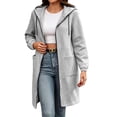 thumbnail image 4 of Cilsoka Long Hoodies for Women Zip up Plus Size Casual Long Sleeve Oversized Fleece Tunic Sweatshirts Fall Winter Jacket Coat with Pockets (S-3XL), 4 of 6