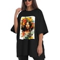 thumbnail image 4 of Plus Size Shirt for Women Black Tops for Women Short Sleeves Shirt for Women African Woman T Shirt Crewneck Shirt for Women XS, 4 of 5