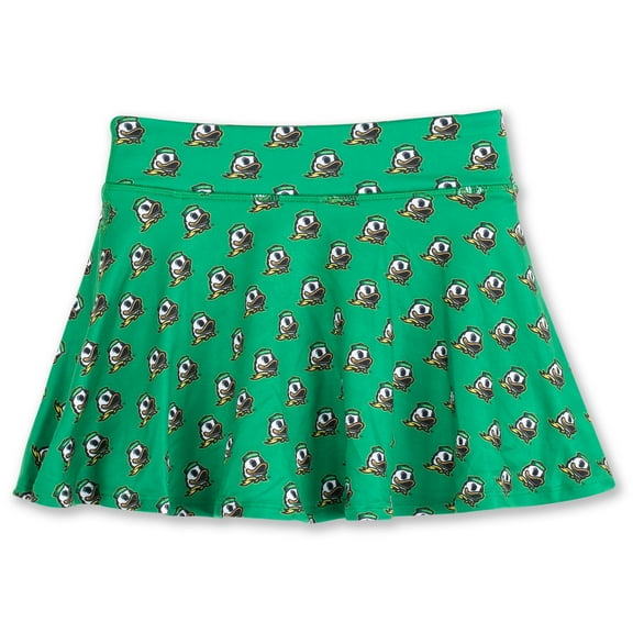 Girls Youth ZooZatz Green Oregon Ducks All-Over Print Tennis Skort