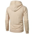 thumbnail image 6 of ZCFZJW Mens Fashion Hooded Sweatshirt Lightweight Casual Long Sleeve Drawstring Waffle Knit Pullover Tops Trendy Cotton Hoodies Outwear Coat Khaki L, 6 of 6