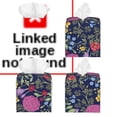 thumbnail image 2 of Lsque Floral Printed Tissue Box Cover Holder, Facial Paper Organizer Dispenser,Square with Bottom Belt, PVC Leather Decorative Organizer, 2 of 8