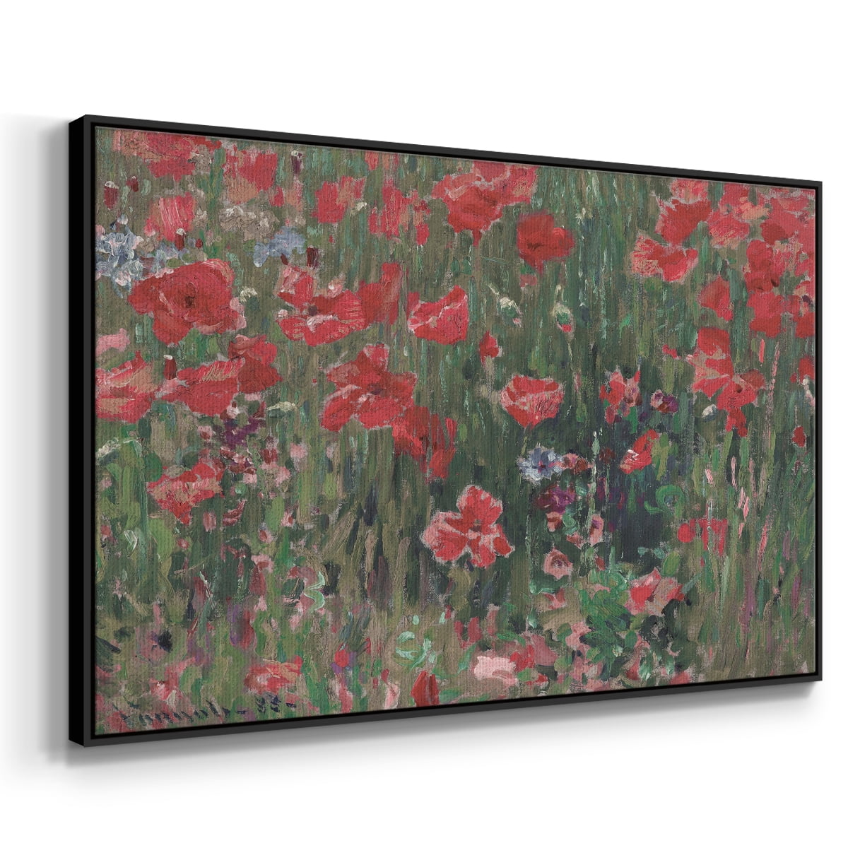 Vintage Botanical Print-XCIX By Wexford Home Framed in Black Wood Gallery Wrapped Canvas 17 in. x 25 in.