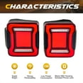 thumbnail image 3 of AMERICAN MODIFIED Lentille Rouge V2 Feux Arrière de Tunnel pour 2018-2023 Jeep Wrangler JL, 3 of 8