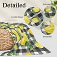 thumbnail image 2 of Yellow Lemons Pillow Covers, Linen Long Throw Pillow Case, Summer Fruits Leaves Black White Buffalo Plaid Holiday Pillow Protector Decorative Cushion Cover for Living Room/Bedroom 20" x 30", 2 of 8