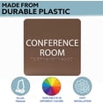 thumbnail image 2 of ADA CENTRAL SIGNS - 6" X6" Conference Room Sign- ADA Compliant Tactile Graphics Grade 2 Braille Text Acrylic Wall Signs - Authorized Personnel Only, Meeting Privacy Door Sign for Schools, and Offices, 2 of 7
