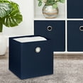 thumbnail image 4 of Mainstays Collapsible Fabric Cube Storage Bins (10.5" x 10.5"), Blue Cove, 4 Pack, 4 of 6