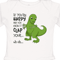 thumbnail image 4 of Inktastic T-Rex Can't Clap Boys or Girls Long Sleeve Baby Bodysuit, 4 of 5