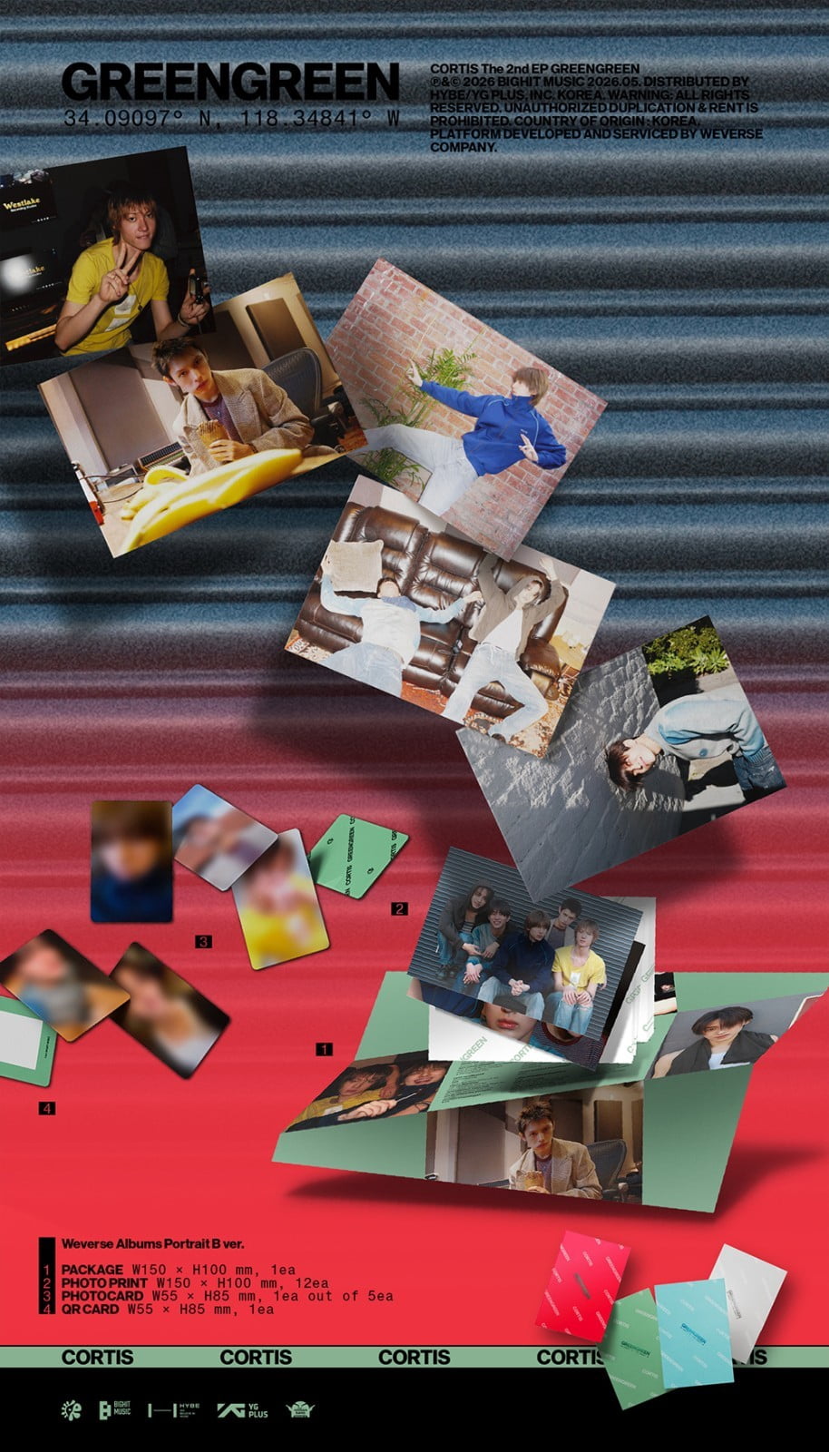 CORTIS - GREENGREEN THE 2ND EP Album WEVERSE ALBUMS Version