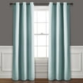 thumbnail image 2 of Lush Decor Absolute Blackout 95'' x 38'' Solid Dark Gray Metal Grommets Pair Window Panel, 2 of 11