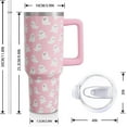 thumbnail image 5 of Halloween Ghosts 40 Oz Tumbler with Handle and Straw, Cute Spooky Stainless Steel Double Walled Vacuum Insulated Cup, Holiday Gifts for Women Girls, 5 of 6