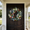 thumbnail image 5 of Miwamany Patriotic Wreath for Front Door 4th of July Wreath Independence Day White Blue Red Garland for Memorial Day Veterans Day Front Door Decoration Hanging Ornaments, 5 of 5