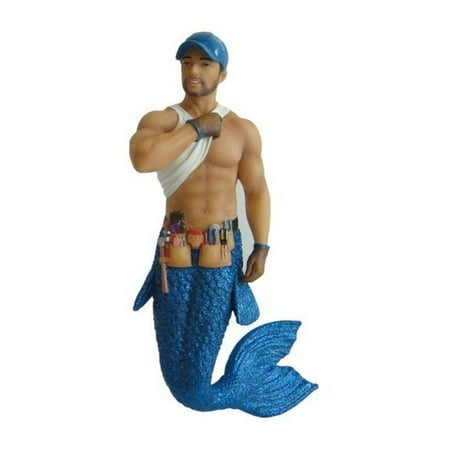 tool construction worker merman december diamonds merman christmas tree ornaments