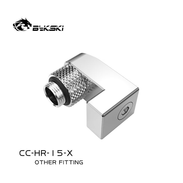 360 Degree Rotary Offset Fittings , G1/4 Thread, Male To Female 15mm Extender PC DIY Watercooling Accessories, CC-HR-15-X Silver
