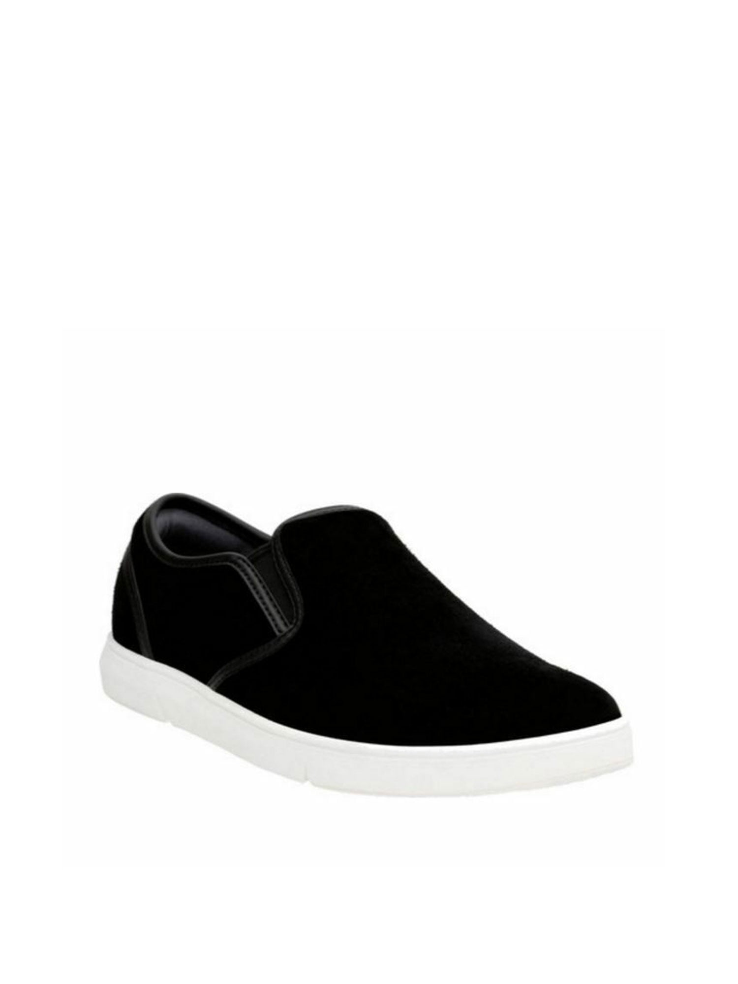 clarks perforated suede slip on sneakers