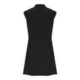 thumbnail image 6 of Htigea Women's Tank Dress Collared Sleeveless Mini Dress Zipper Elastic Waist Summer Pocket Dresses Black,2XL, 6 of 7